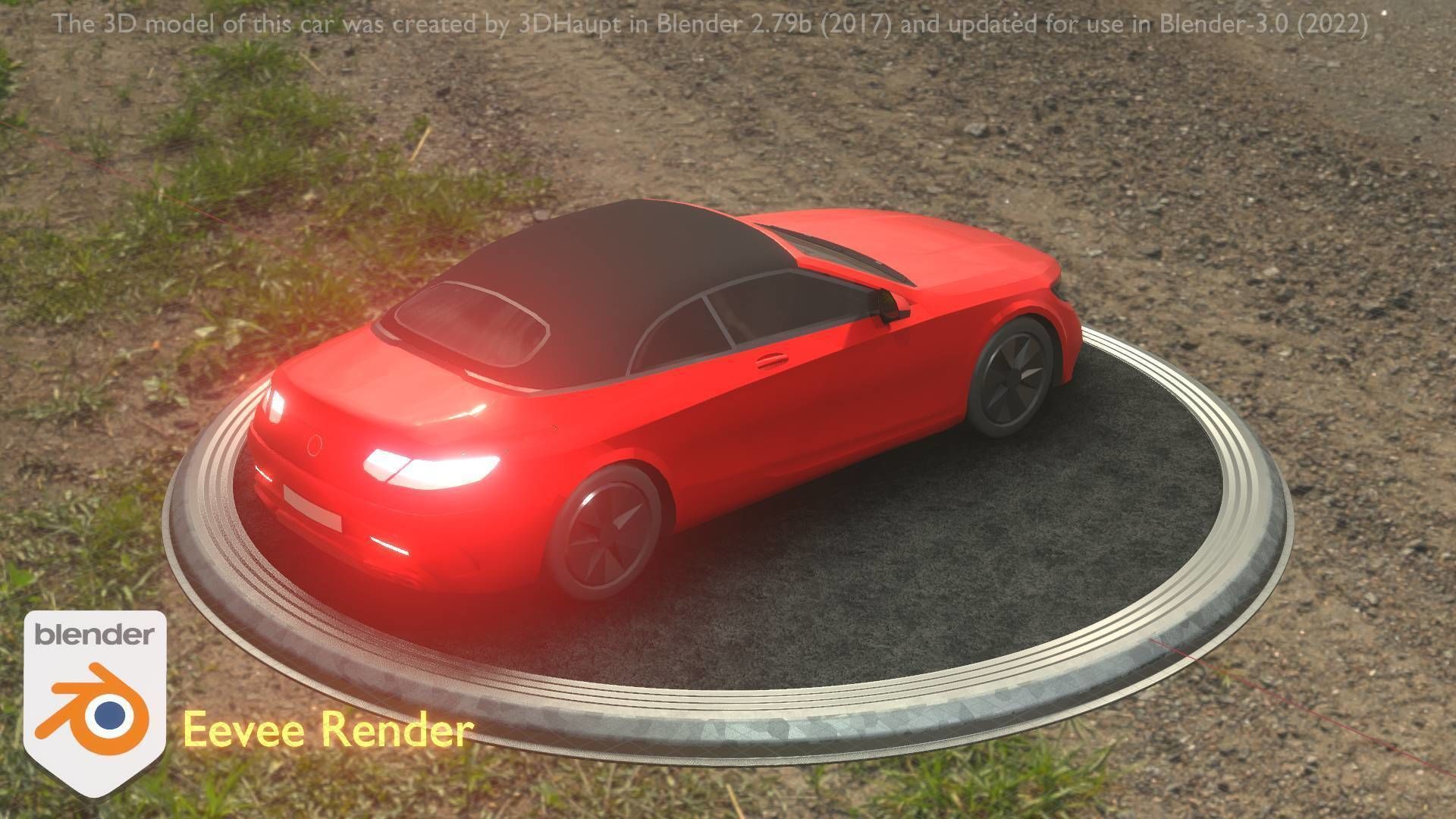 City Car 35 Upper Class Type-A Red Low-poly 3D model_23