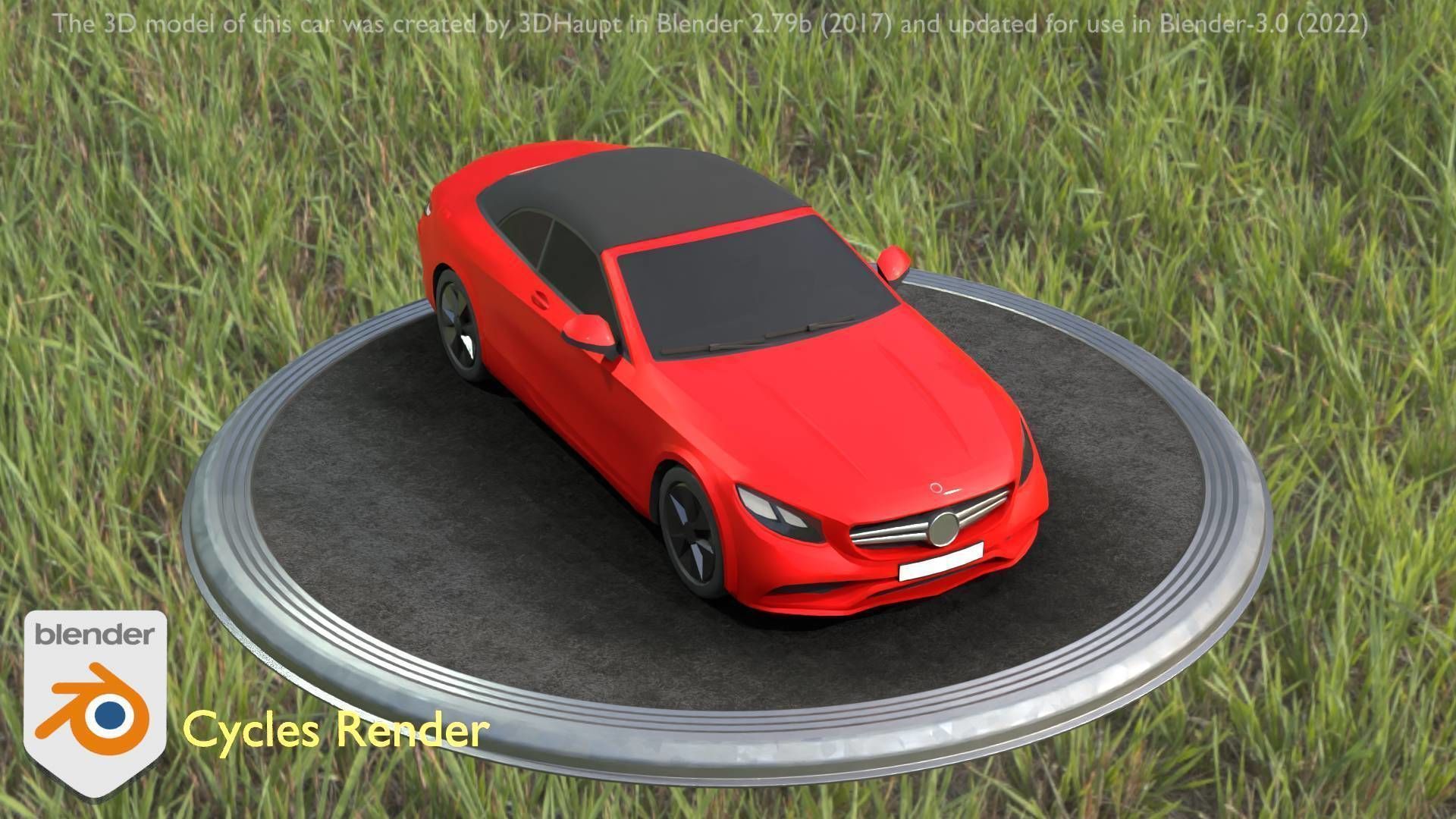 City Car 35 Upper Class Type-A Red Low-poly 3D model_58