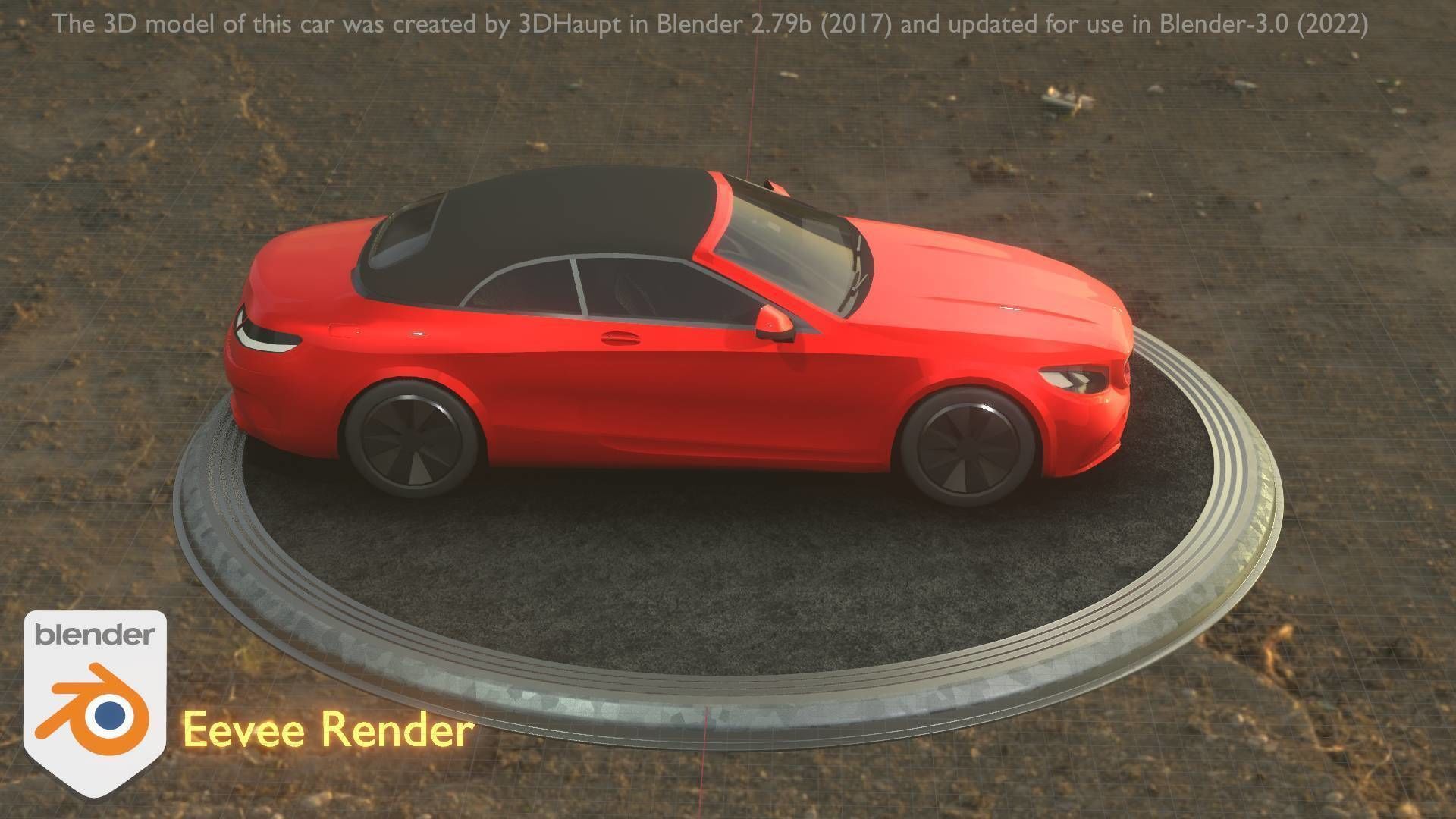 City Car 35 Upper Class Type-A Red Low-poly 3D model_24