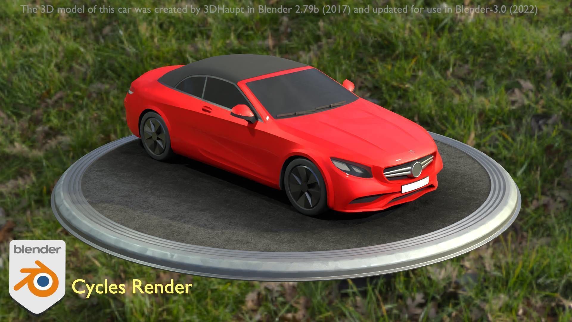 City Car 35 Upper Class Type-A Red Low-poly 3D model_85