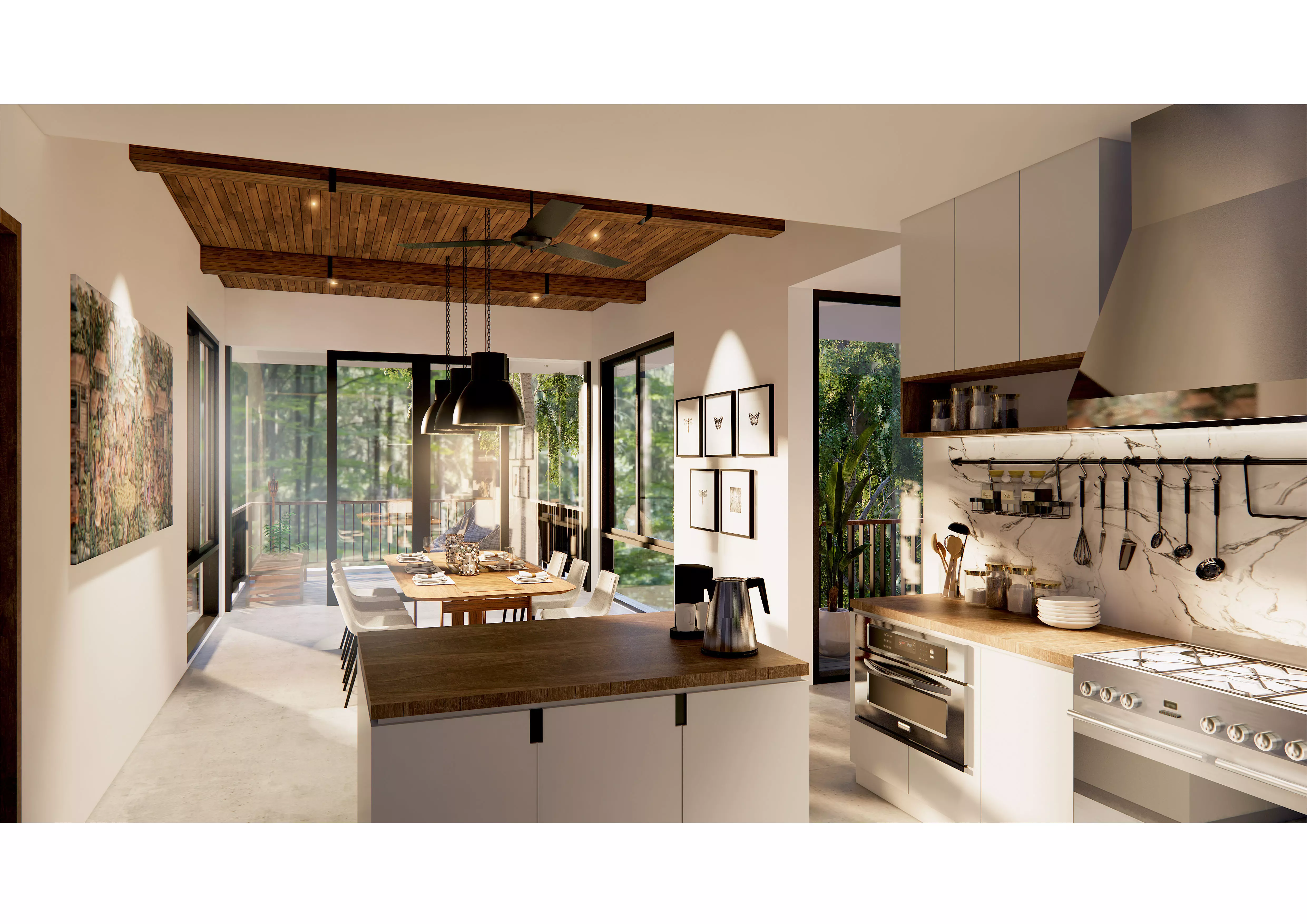 3D Modelling and Enscape Scene Interior Kitchen Villa 3D Package 3D model