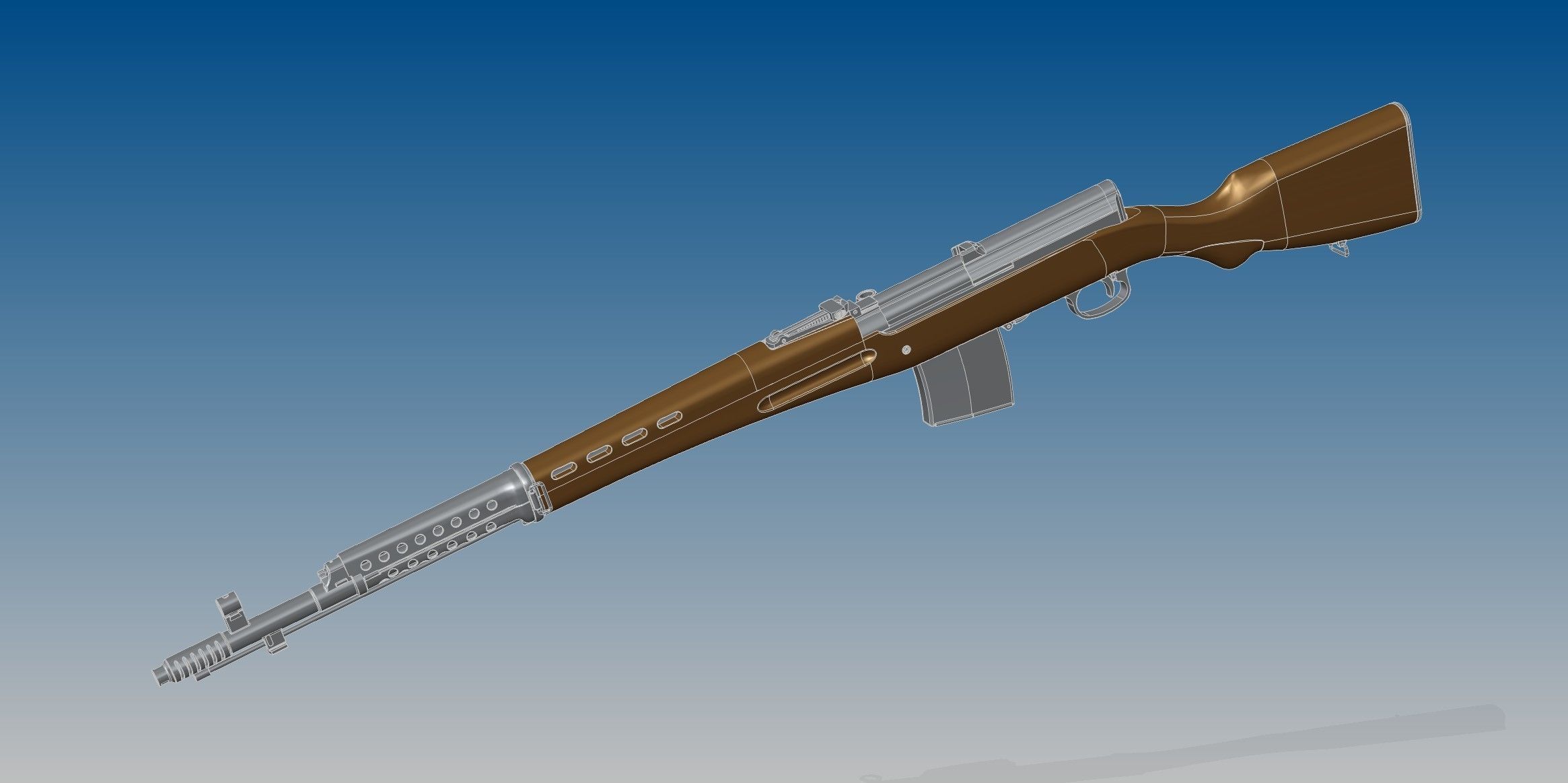 SVT-40 bullet 3D model_2