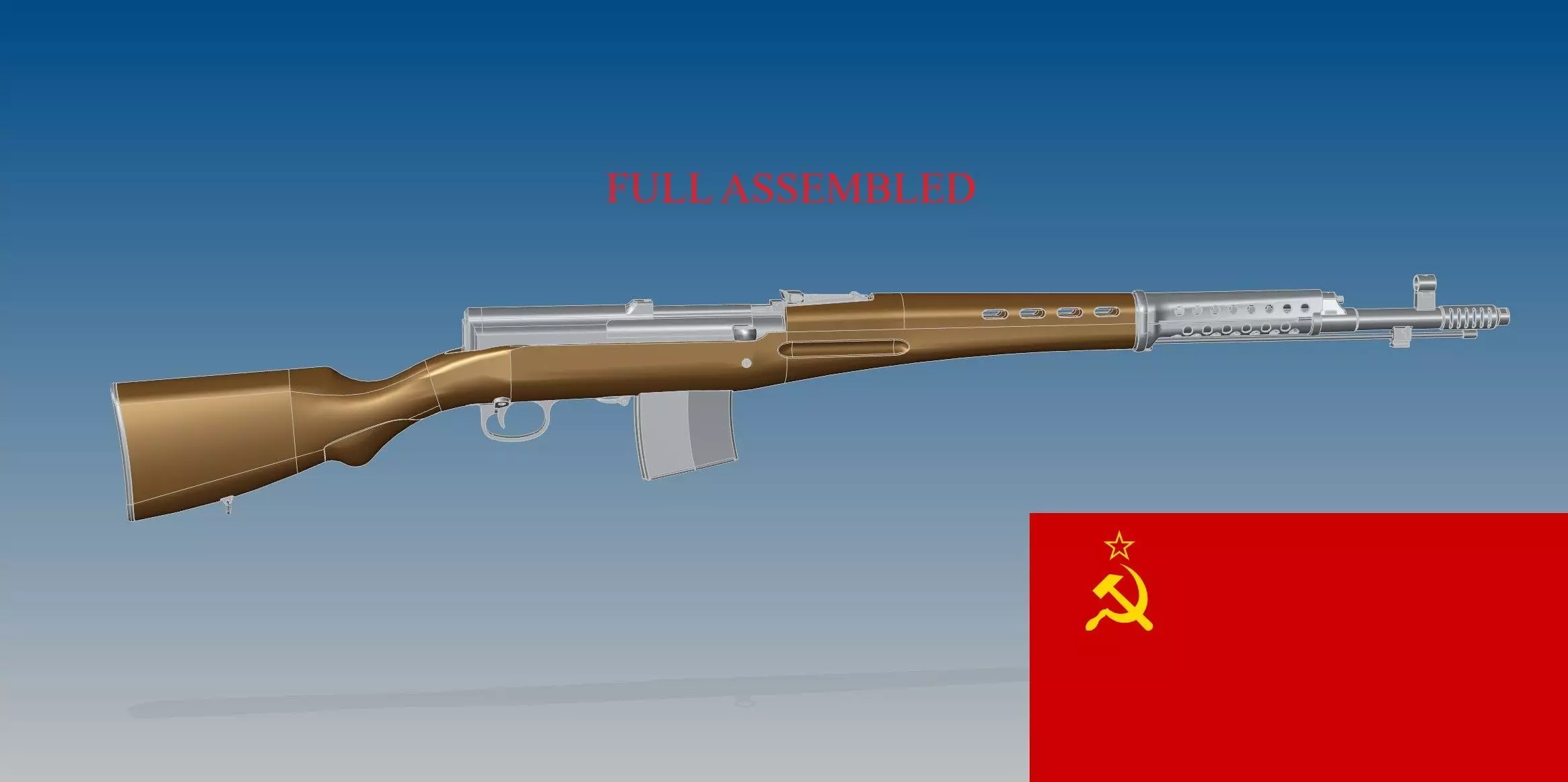 SVT-40 bullet 3D model_0