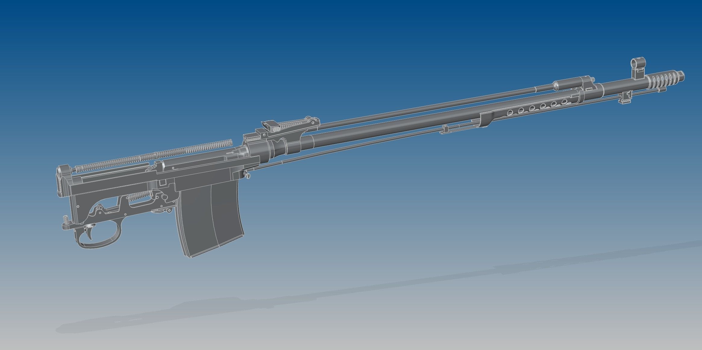 SVT-40 bullet 3D model_14