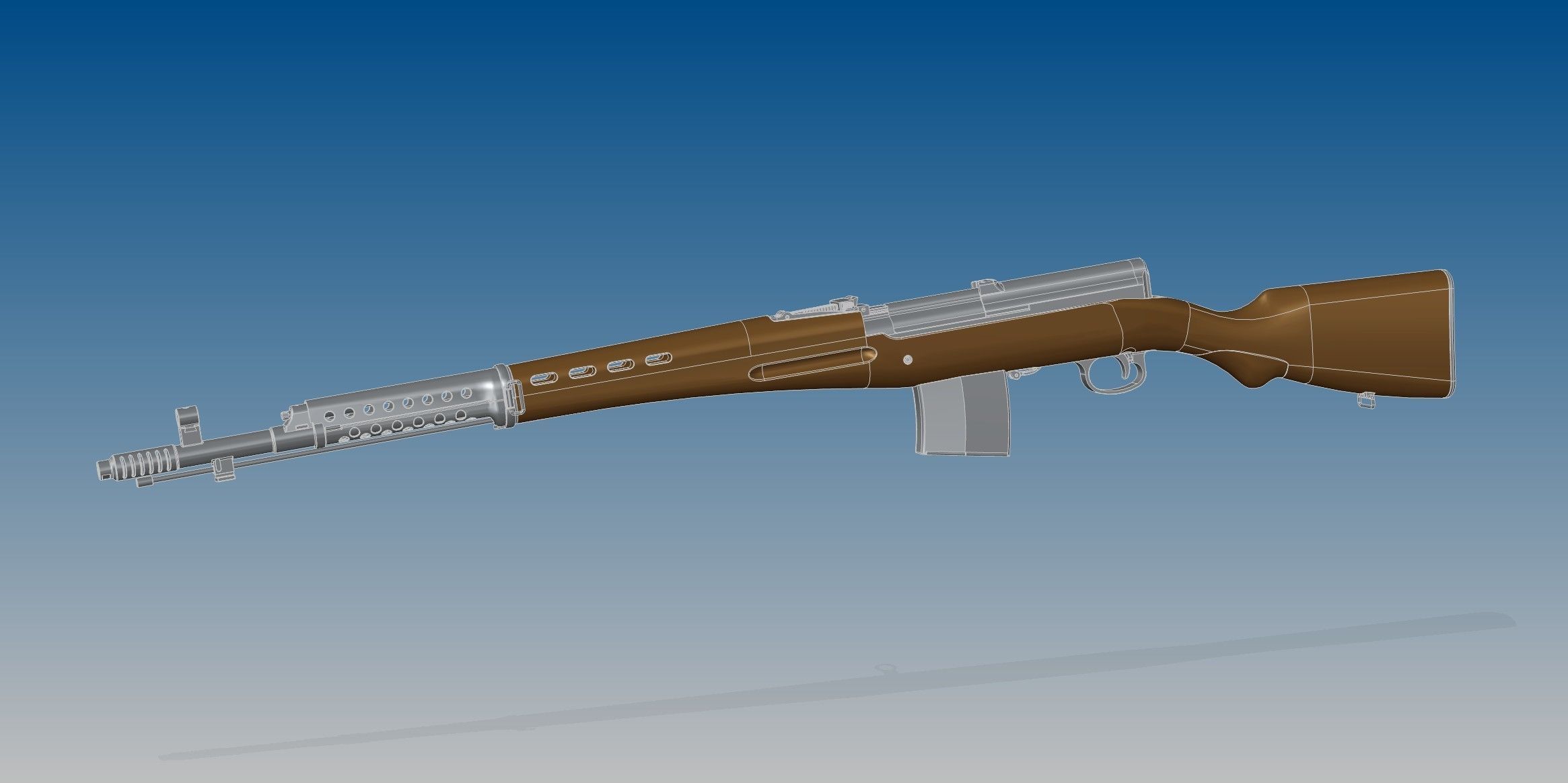 SVT-40 bullet 3D model_1