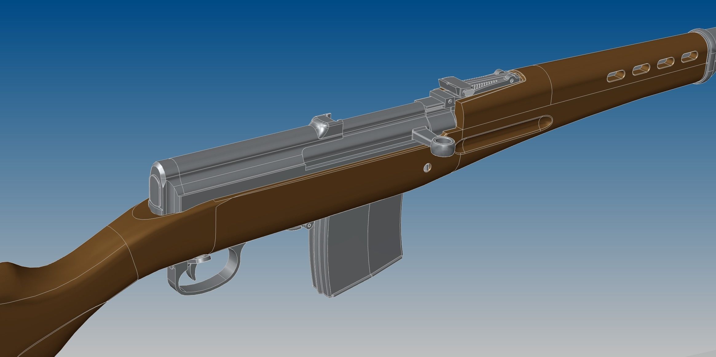 SVT-40 bullet 3D model_11