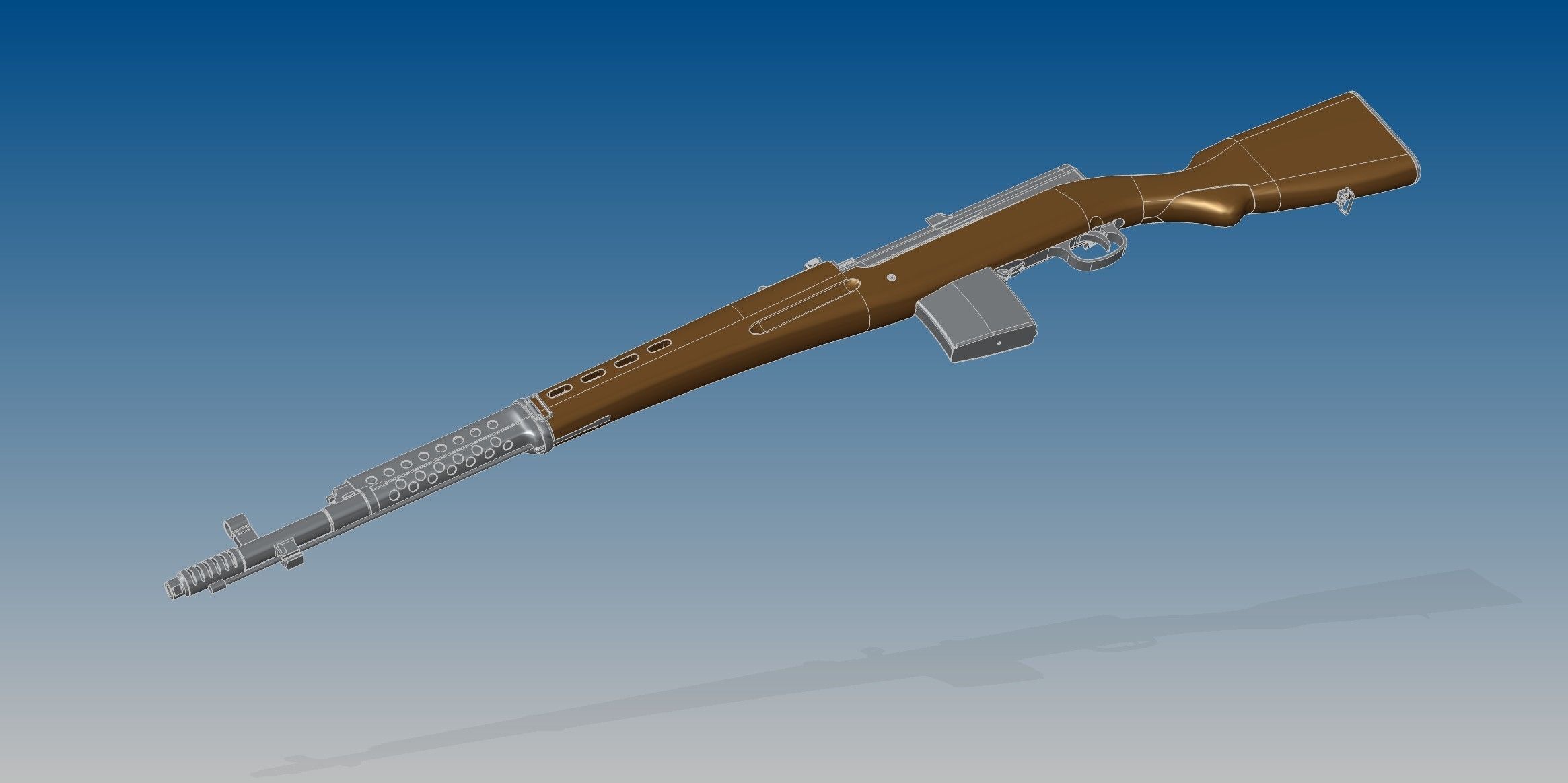 SVT-40 bullet 3D model_6