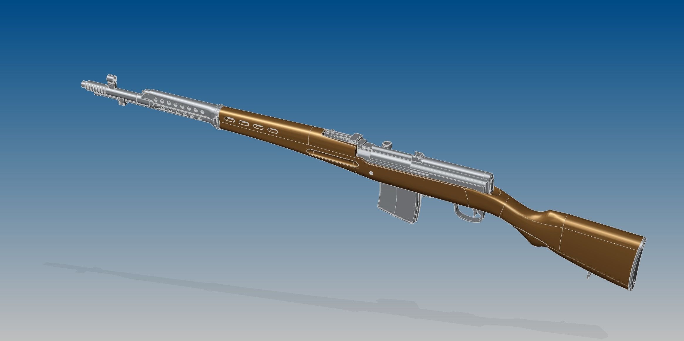 SVT-40 bullet 3D model_10