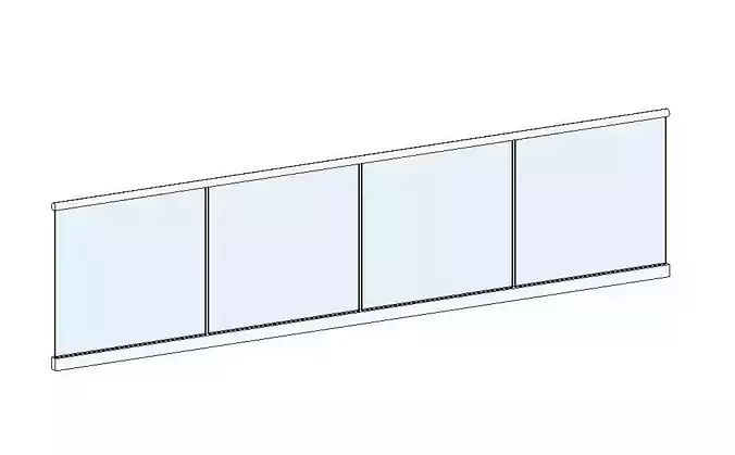 Glass railing with curtain system R2022