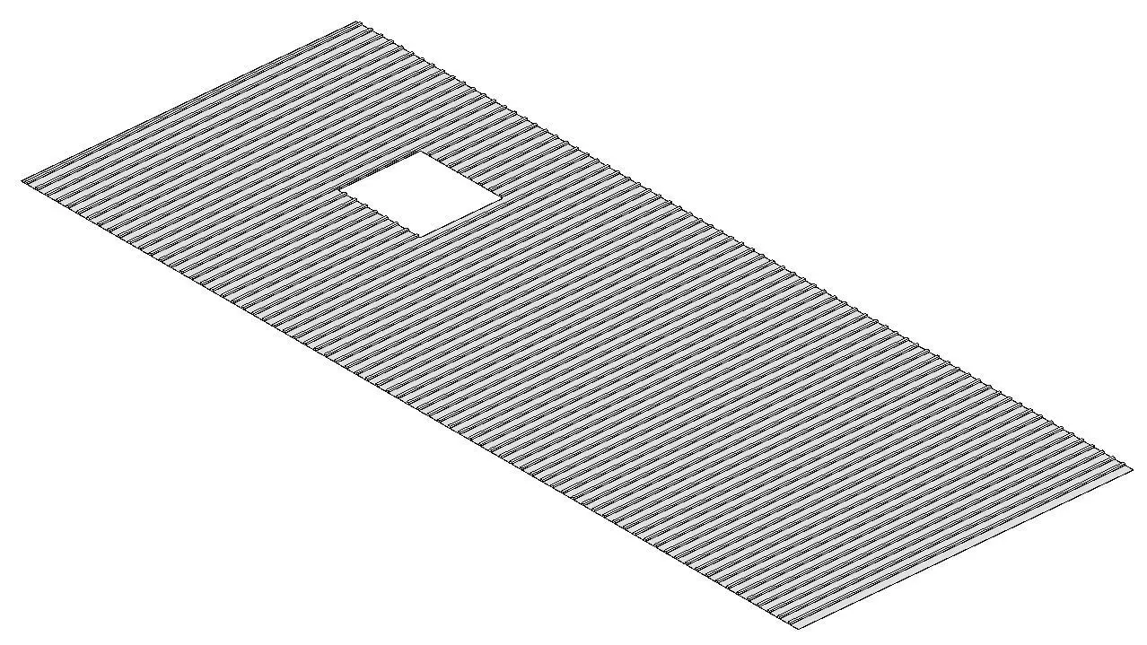 Metal Sheeting roof R2022 3D model_0