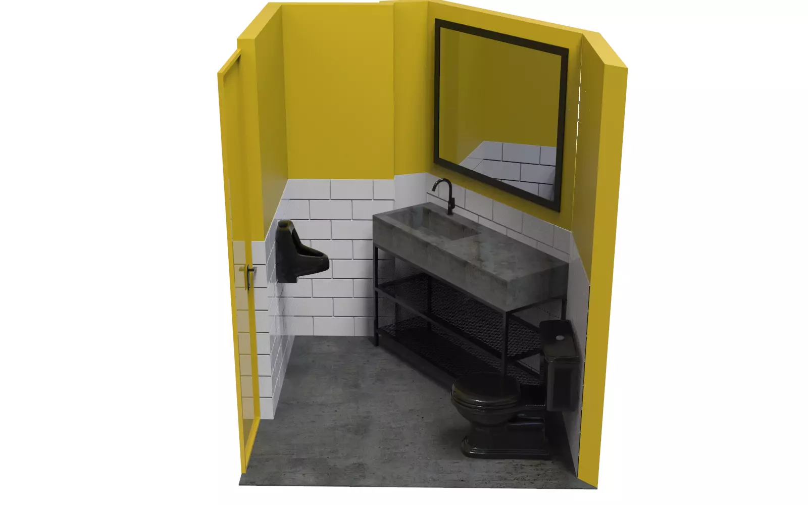 Bathoom Industrial 3D model_0
