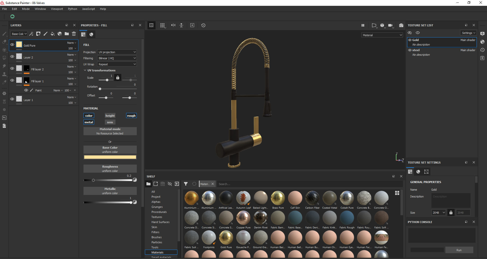 Valves-01 kitchen faucet gold Free 3D model_10