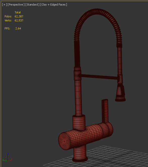 Valves-01 kitchen faucet gold Free 3D model_9