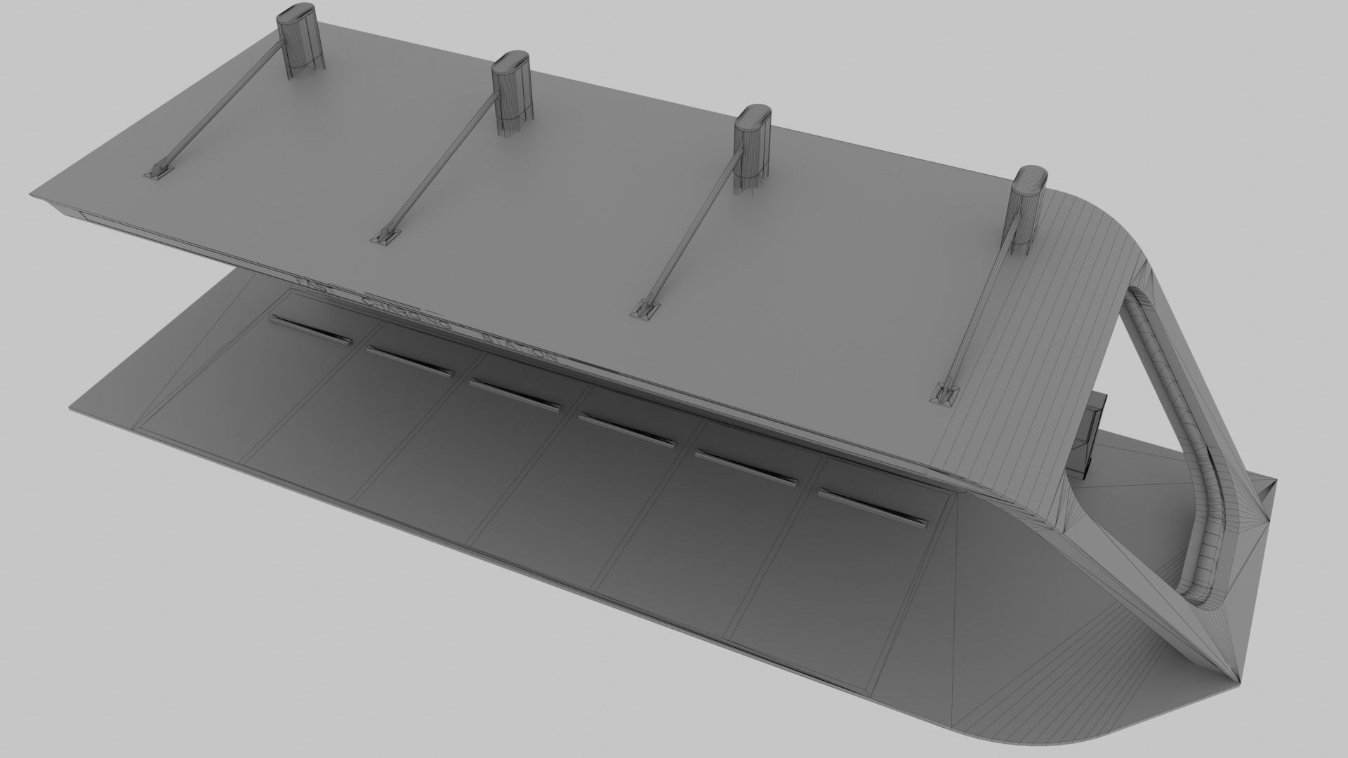 Electric Vehicle Charging Station 3D model_15