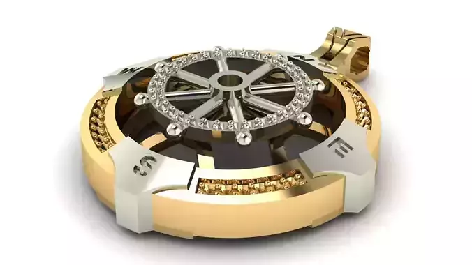 Compass pendant-DIJE BRUJULA REF BRU - G - 003