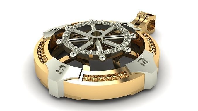 Compass pendant-DIJE BRUJULA REF BRU - G - 003 3D model