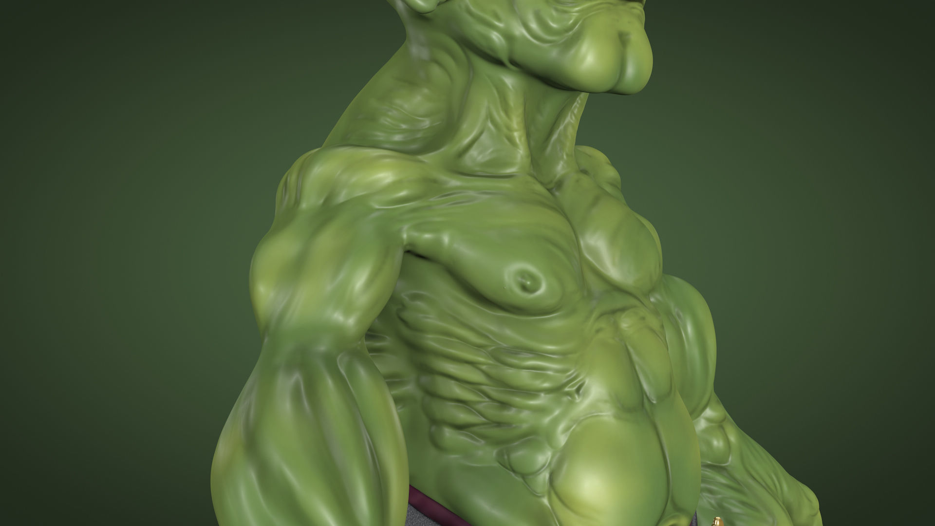 Goblin statue of elf 3D model_7