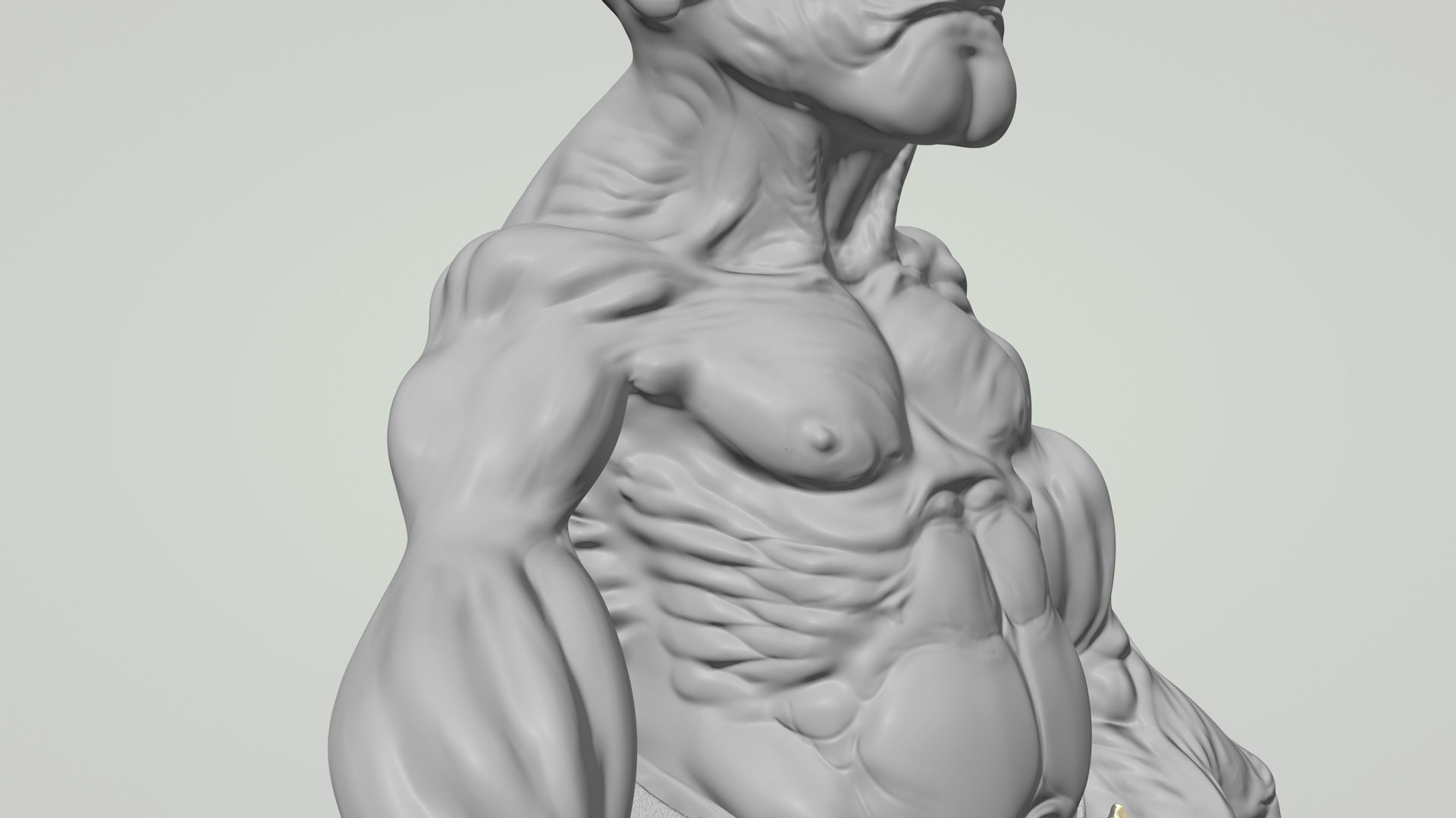 Goblin statue of elf 3D model_8