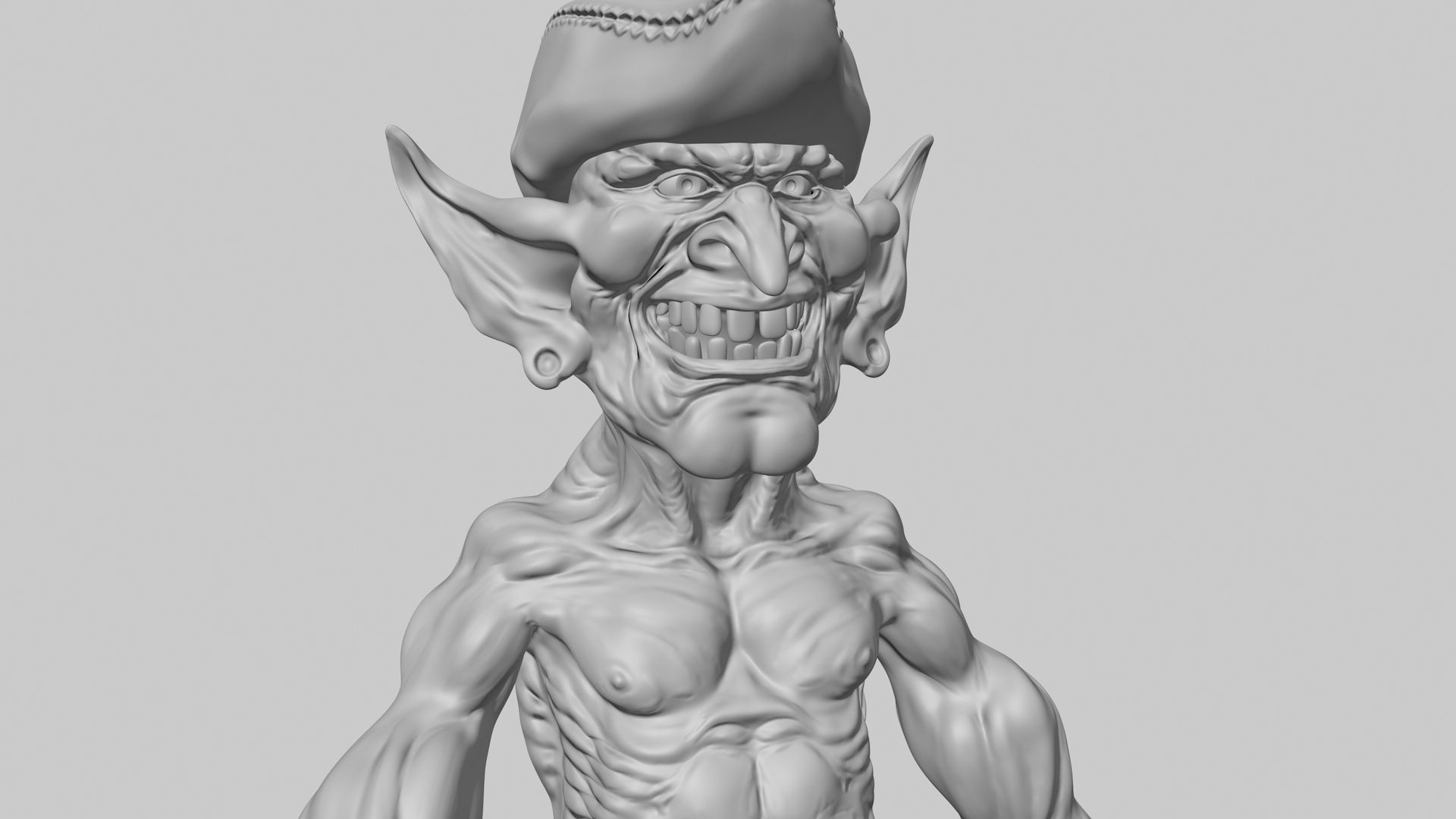 Goblin statue of elf 3D model_9