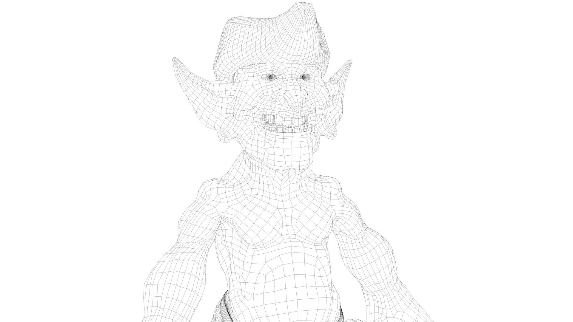 Goblin statue of elf 3D model_13