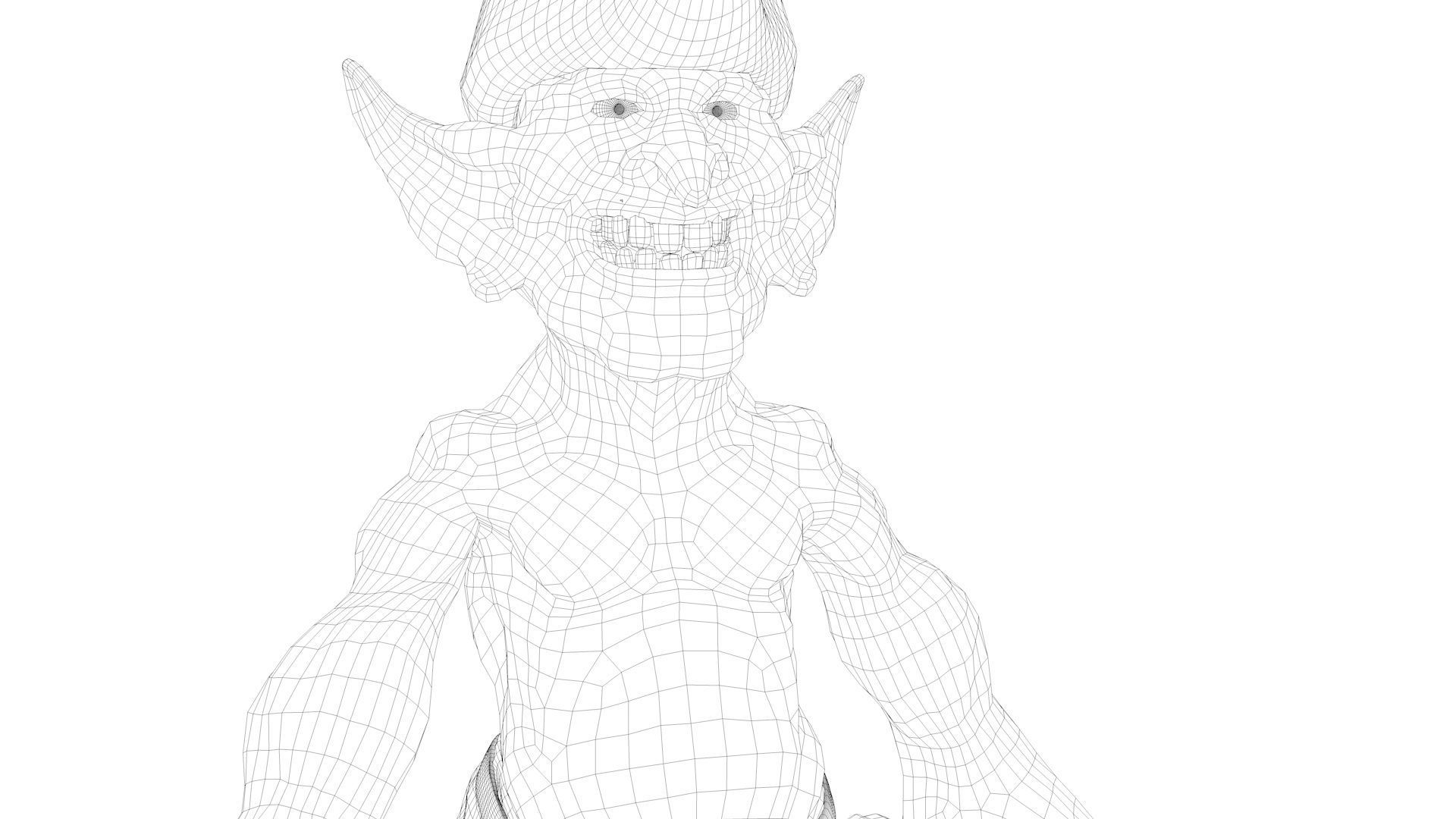 Goblin statue of elf 3D model_12