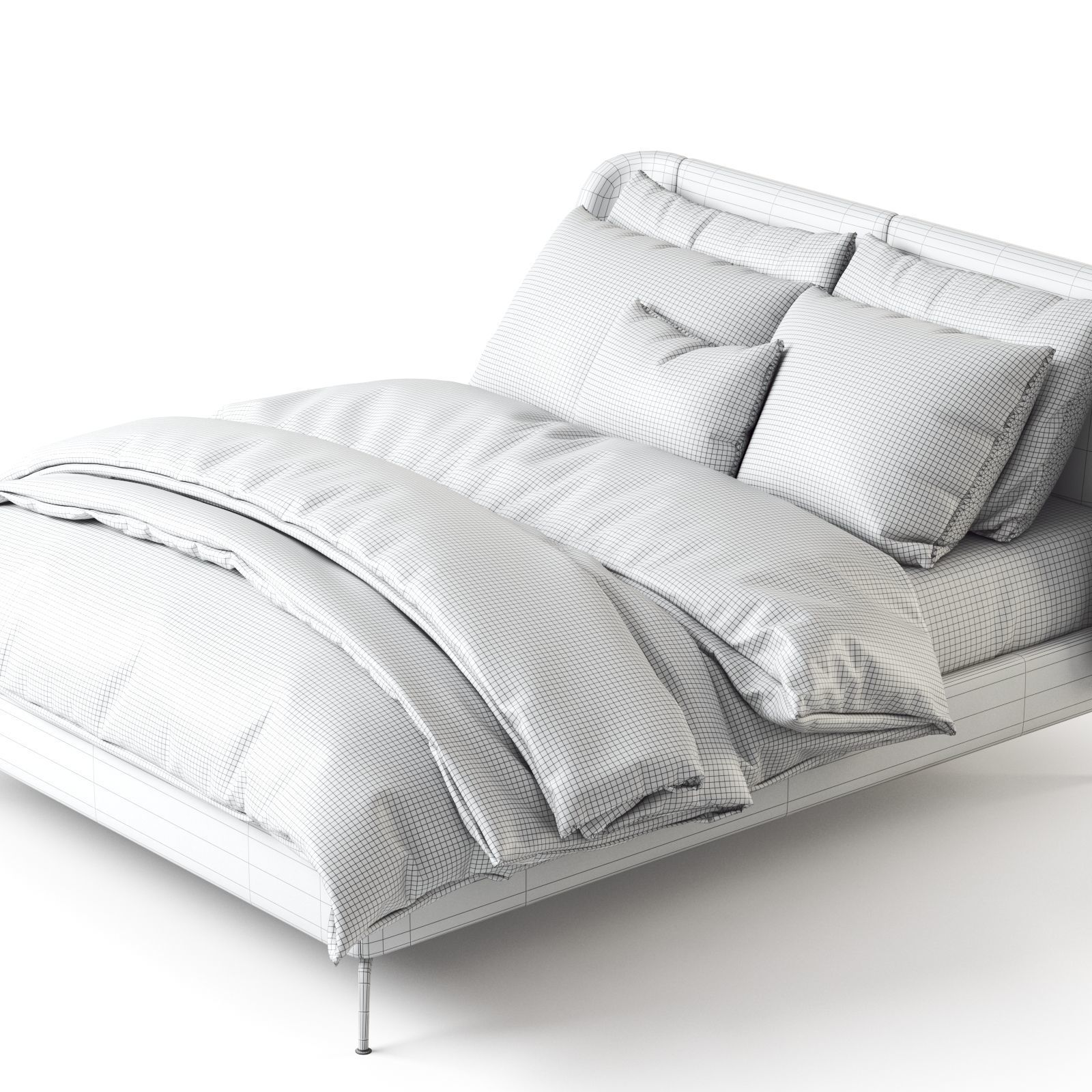 IKEA TUFJORD bed 3D model_4