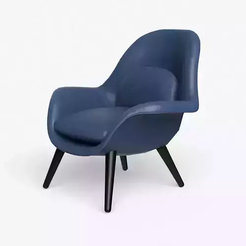 Swoon Lounge Chair blue finish