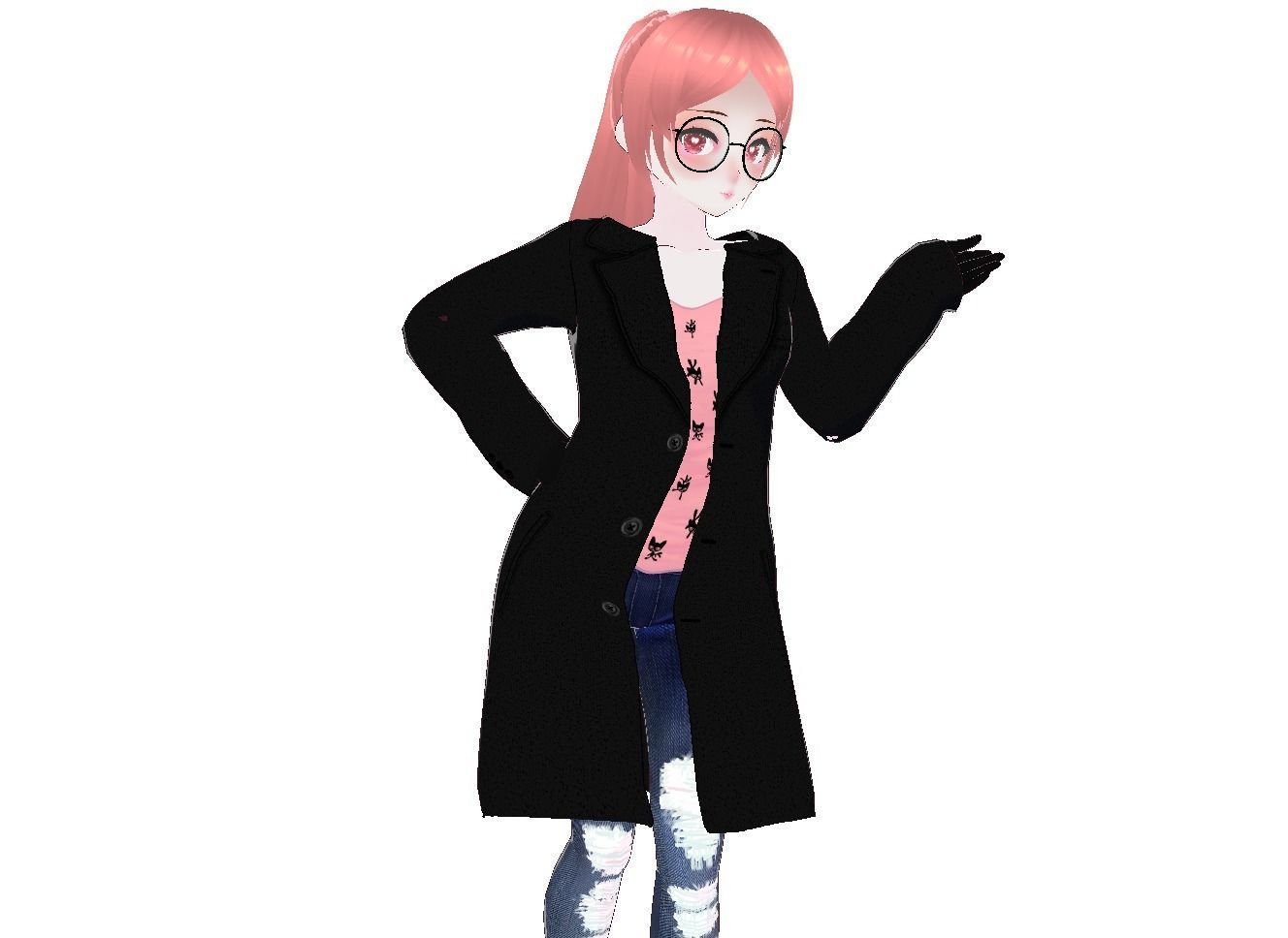Cassidy Vtuber Model Low-poly 3D model_3