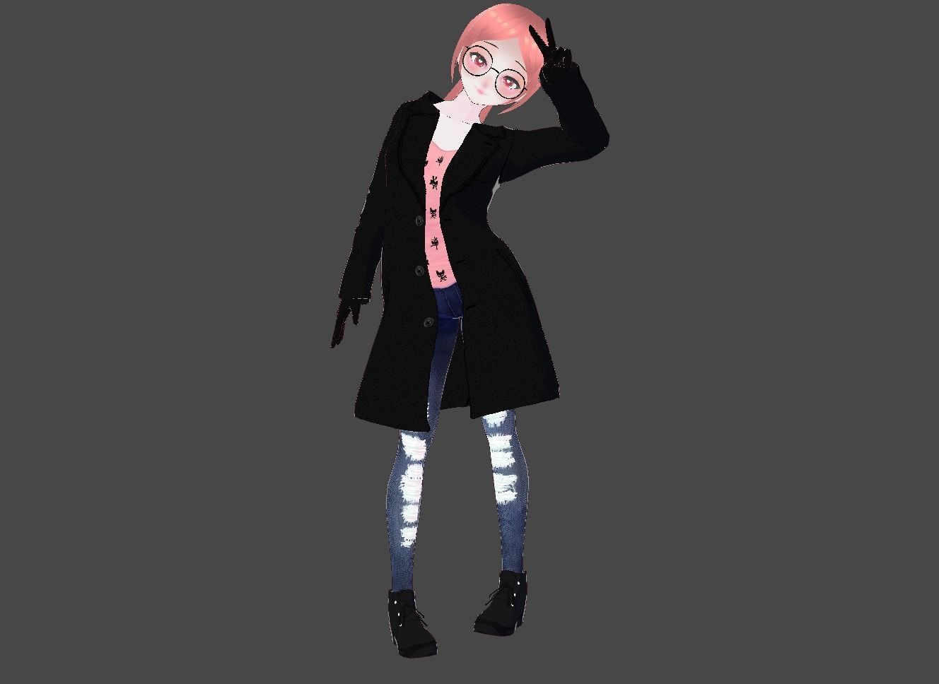 Cassidy Vtuber Model Low-poly 3D model_7