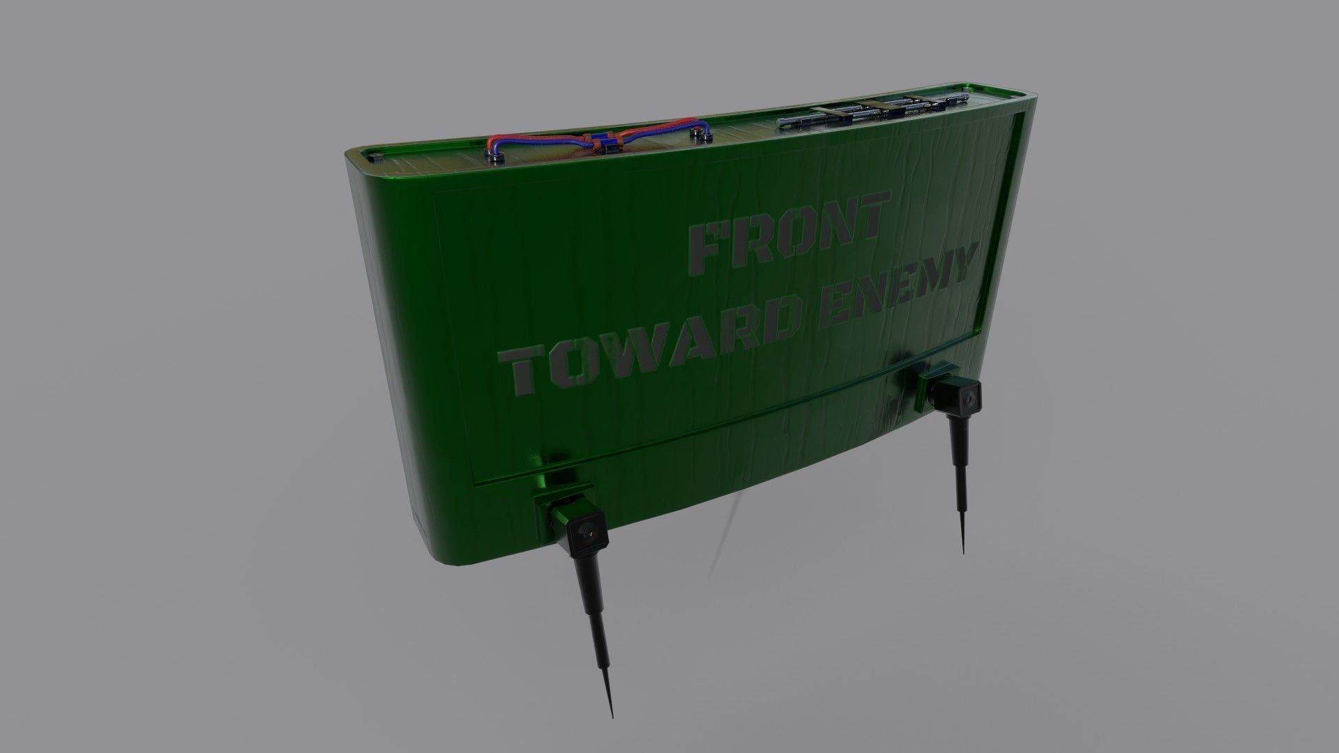 Antipersonnel Mine Sci-Fi Low-poly 3D model_2