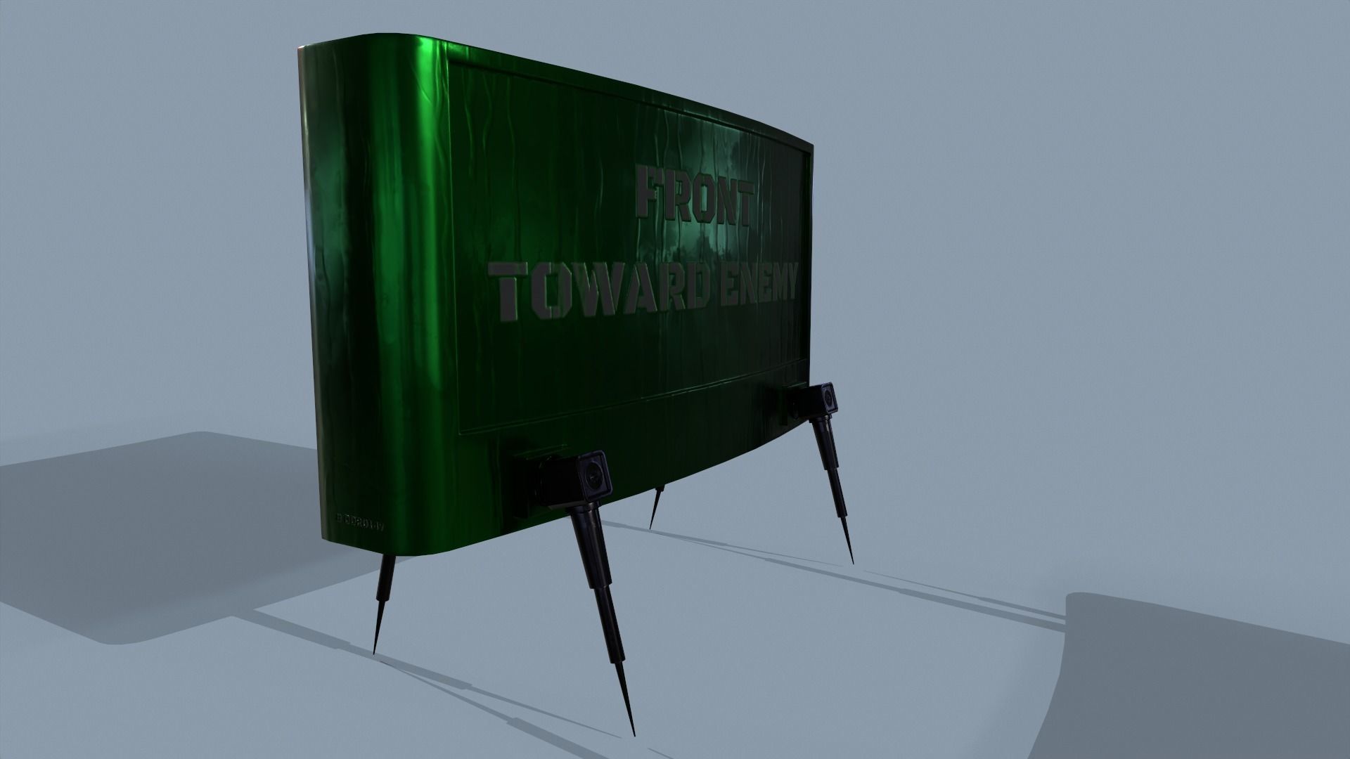 Antipersonnel Mine Sci-Fi Low-poly 3D model_12