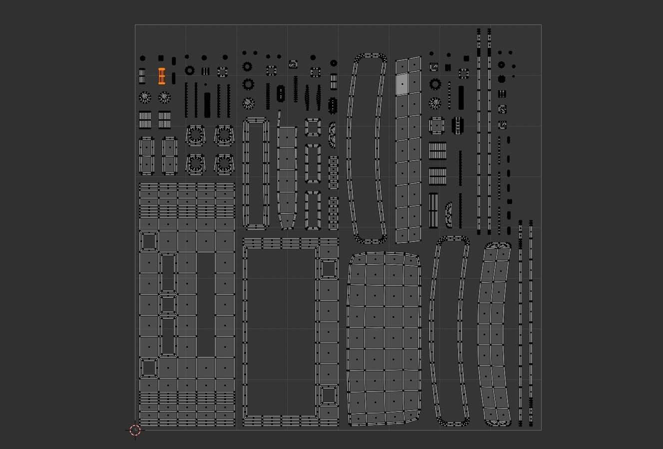 Antipersonnel Mine Sci-Fi Low-poly 3D model_14