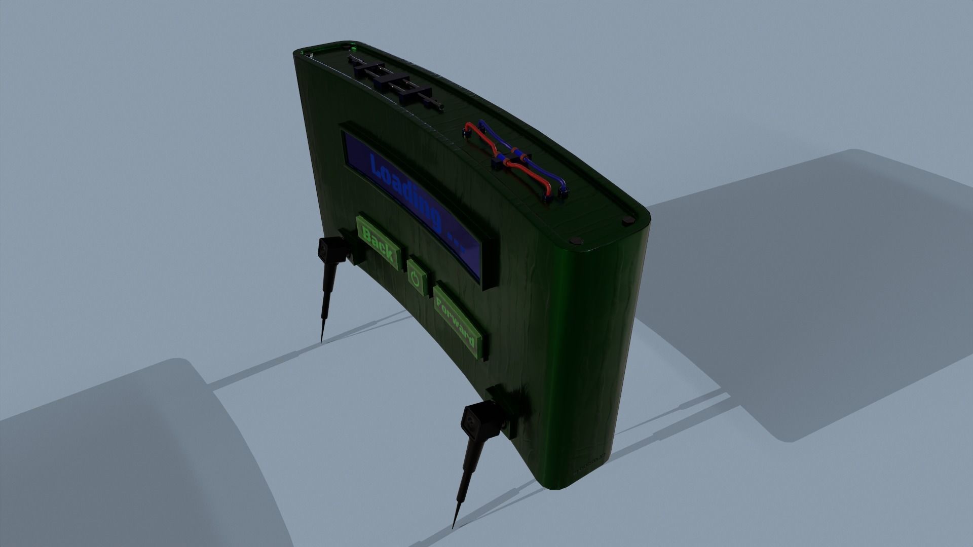 Antipersonnel Mine Sci-Fi Low-poly 3D model_11