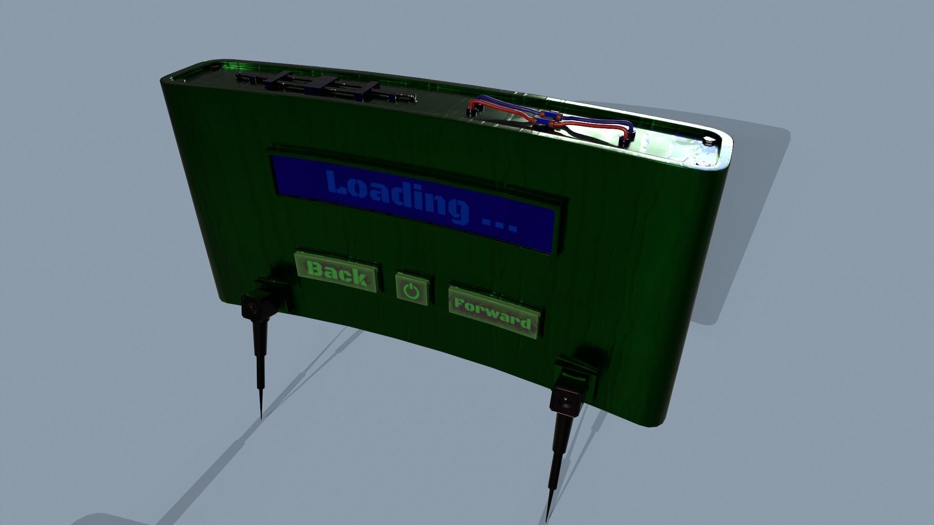 Antipersonnel Mine Sci-Fi Low-poly 3D model_7