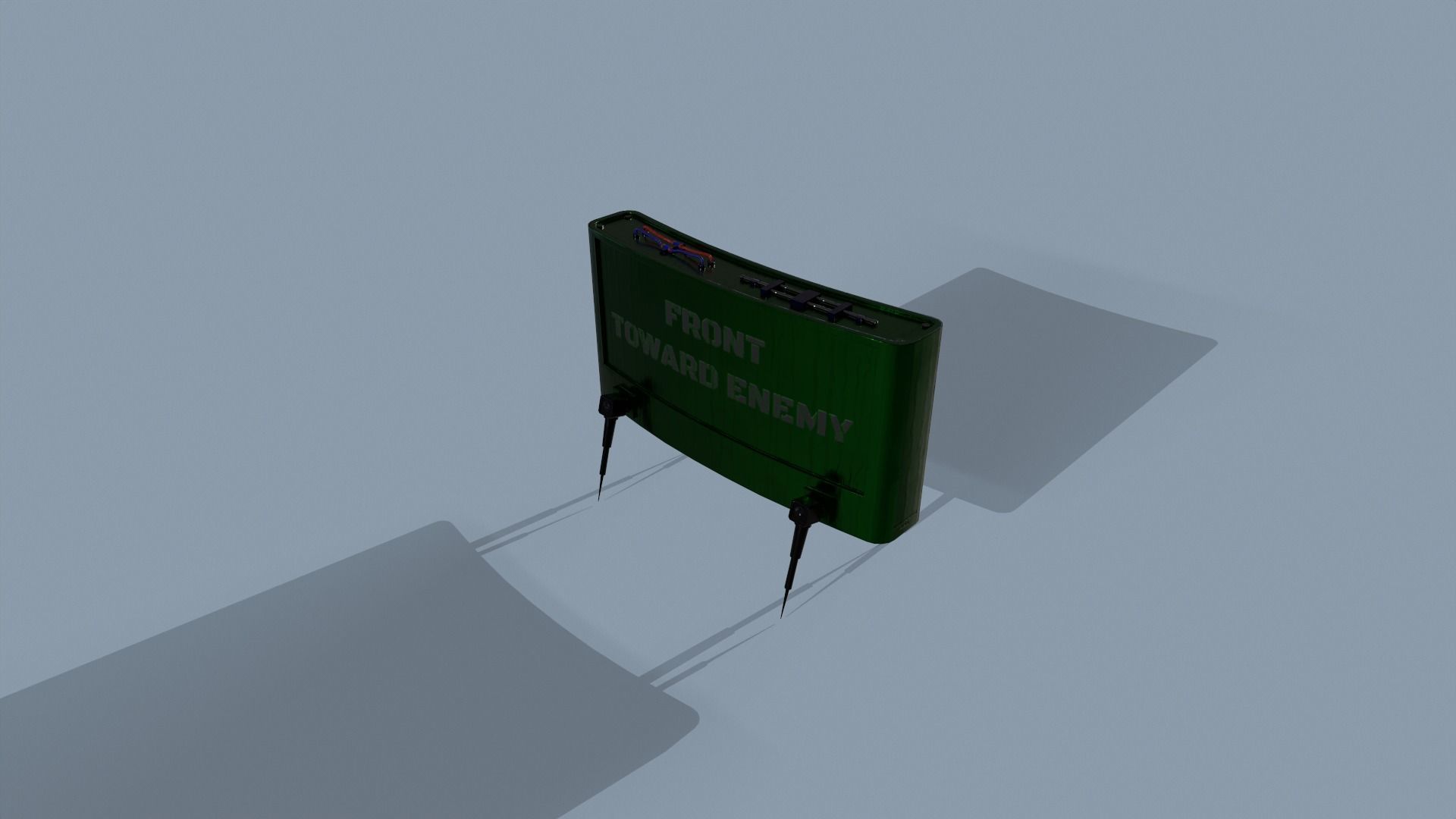 Antipersonnel Mine Sci-Fi Low-poly 3D model_8