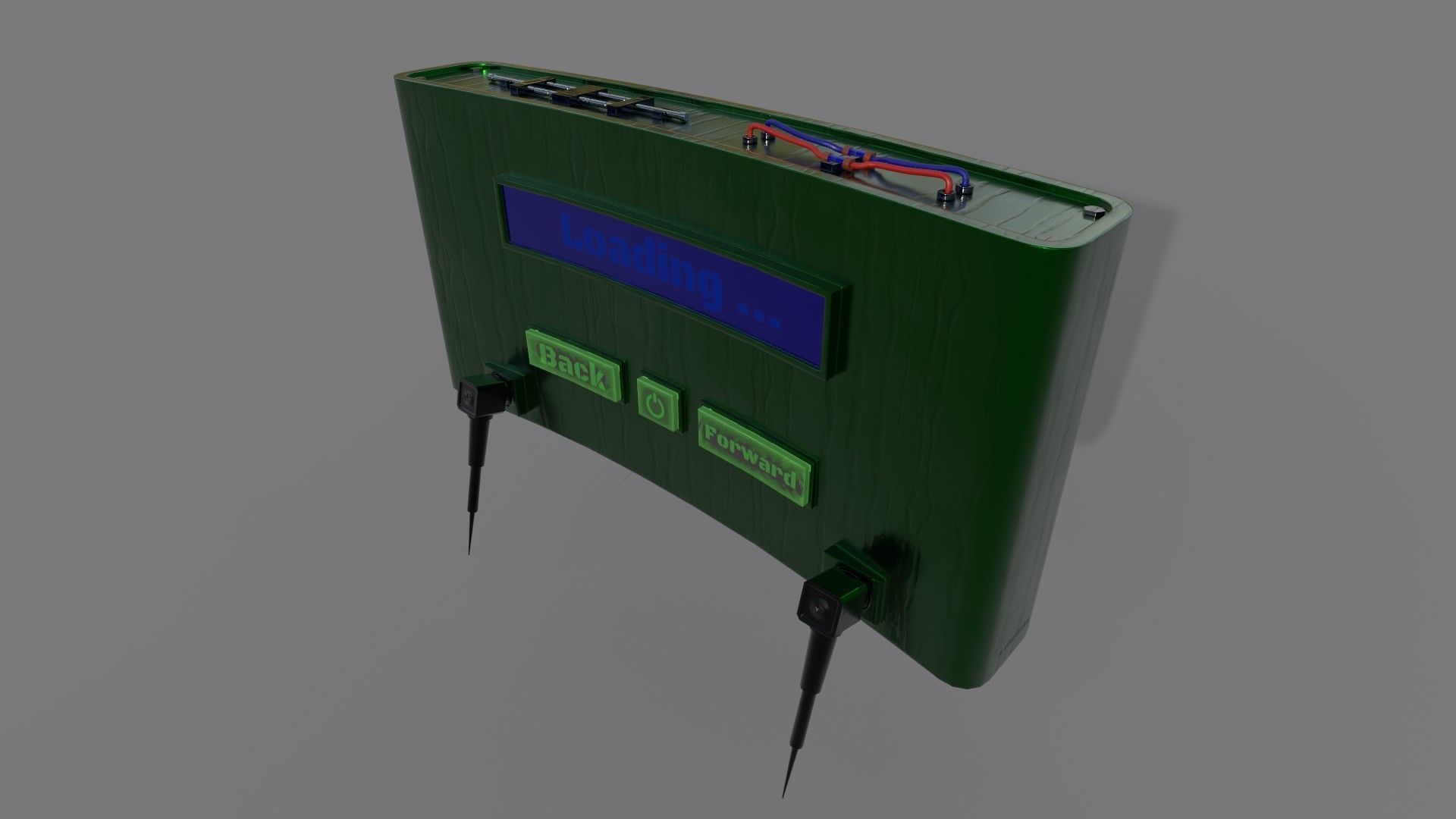 Antipersonnel Mine Sci-Fi Low-poly 3D model_4