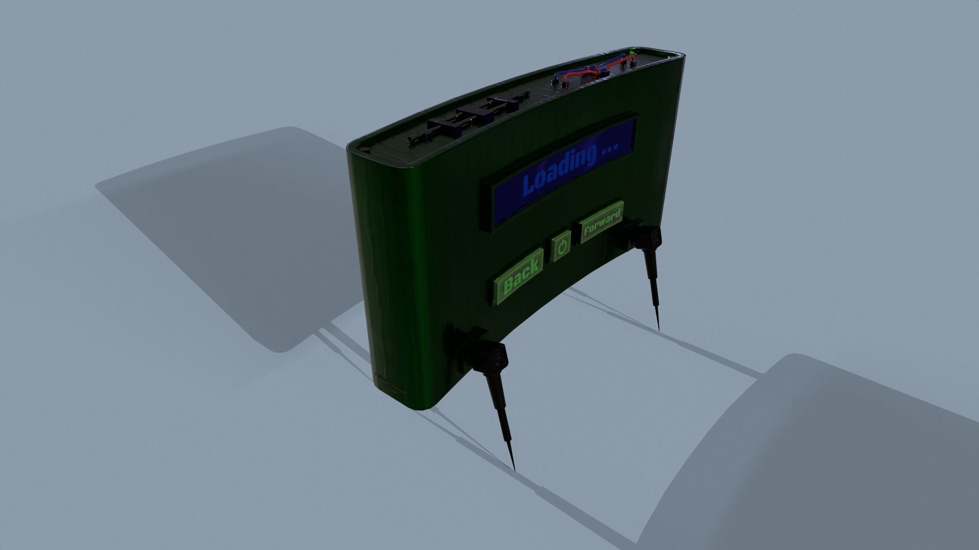 Antipersonnel Mine Sci-Fi Low-poly 3D model_3