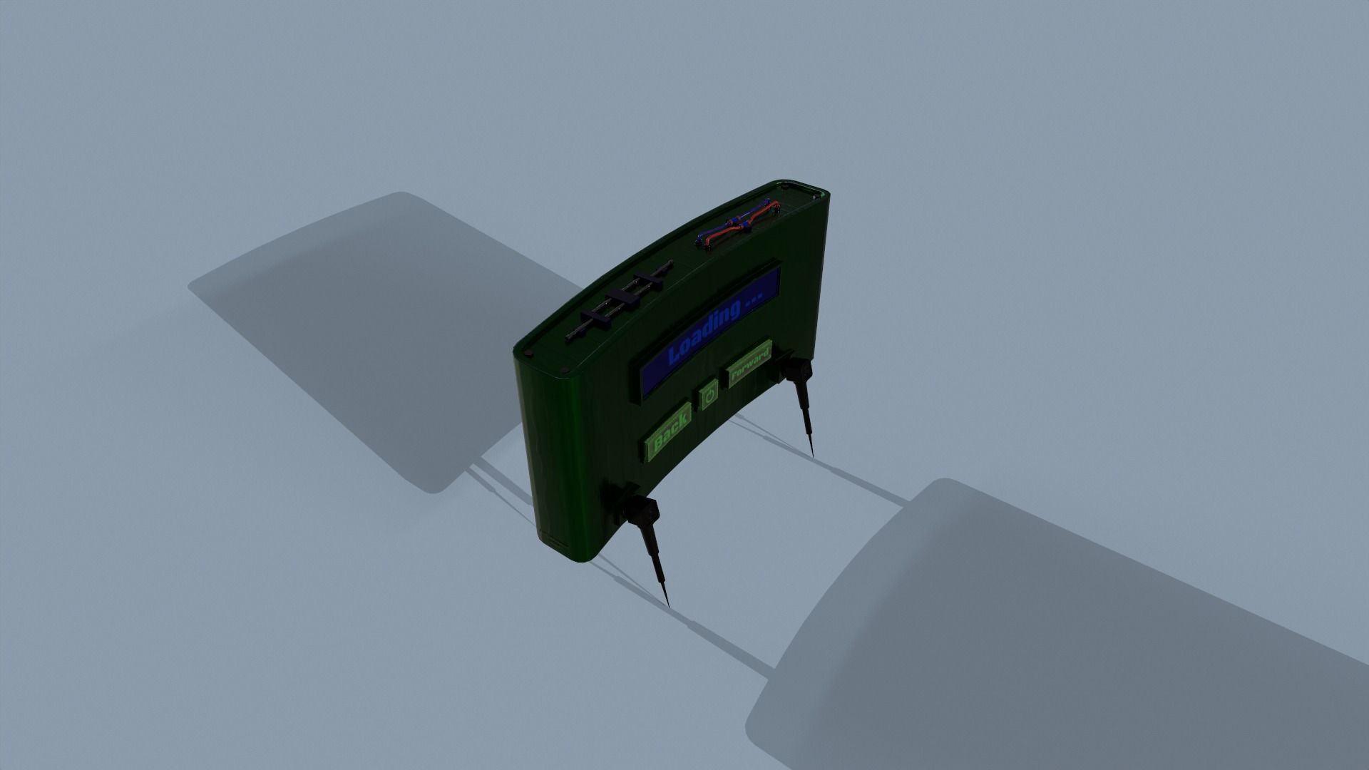 Antipersonnel Mine Sci-Fi Low-poly 3D model_9