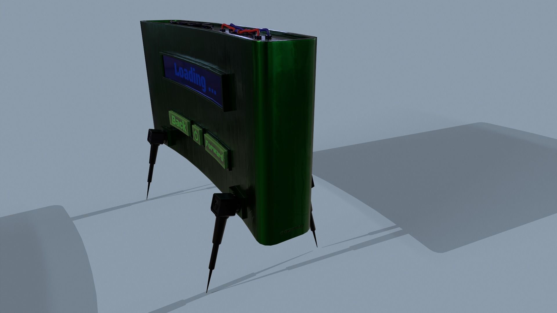 Antipersonnel Mine Sci-Fi Low-poly 3D model_6