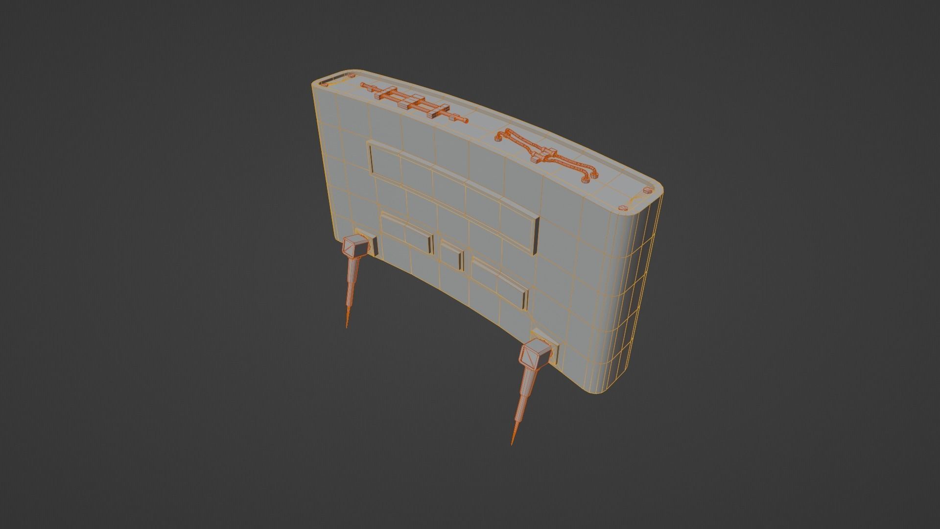 Antipersonnel Mine Sci-Fi Low-poly 3D model_17