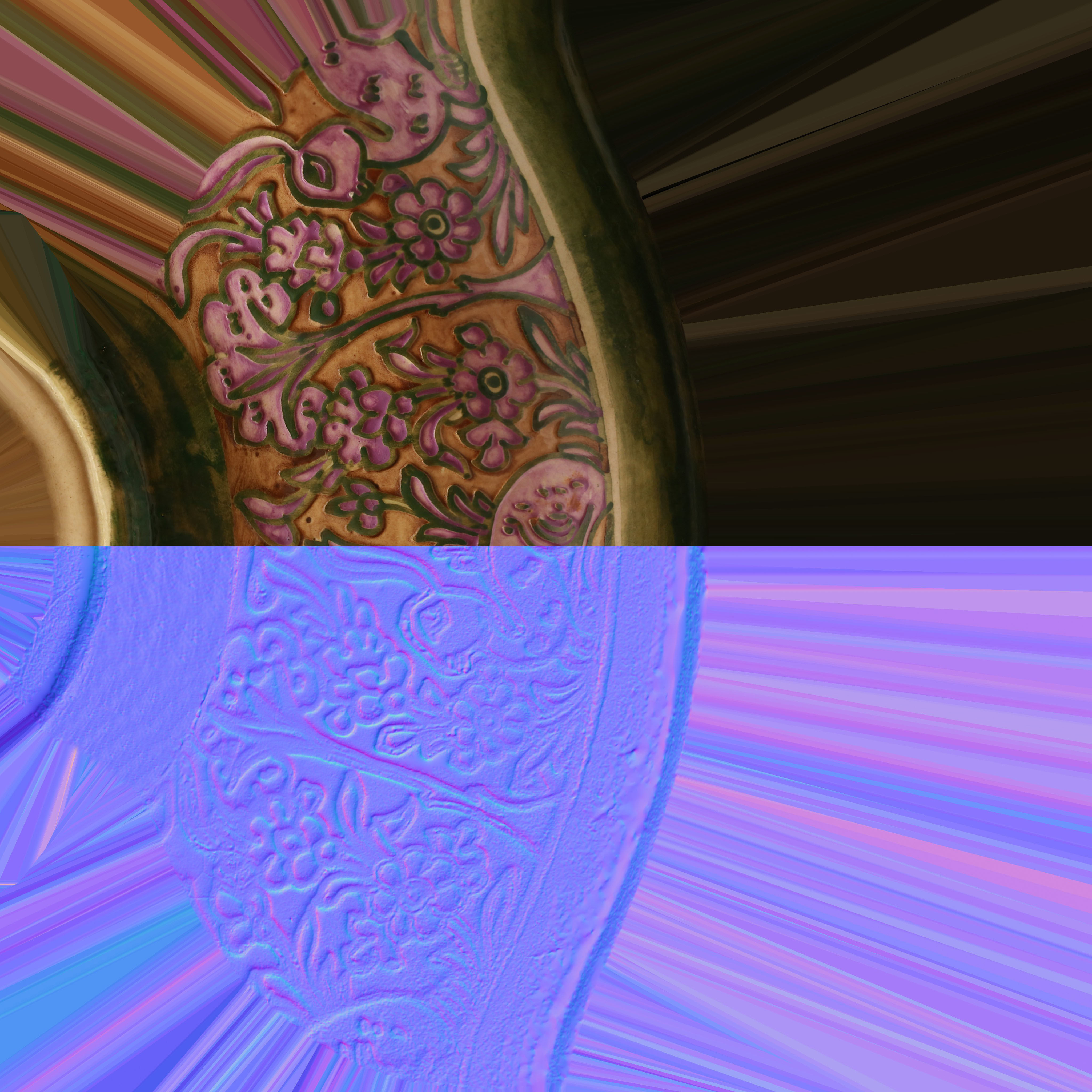 persian pottery vase n08 Low-poly 3D model_10