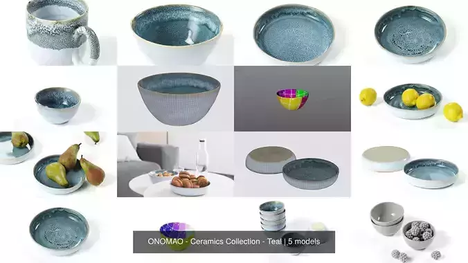 ONOMAO - Ceramics Collection - Teal