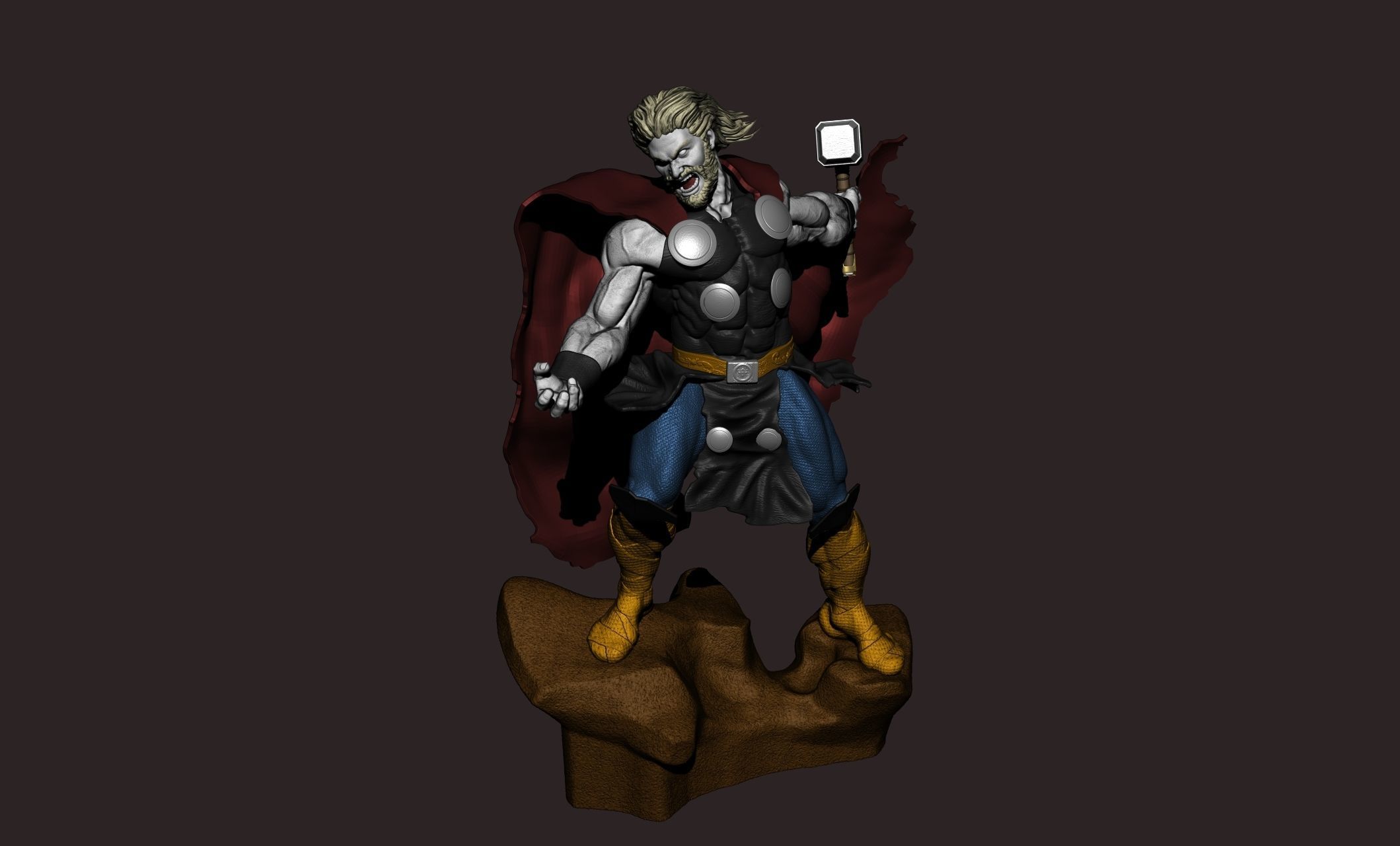 thor superhero 3D print model_5