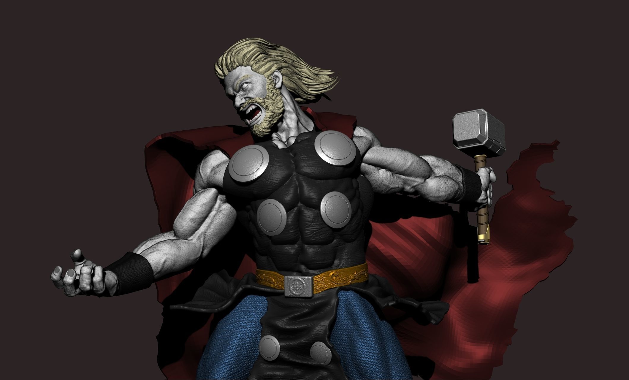 thor superhero 3D print model_2