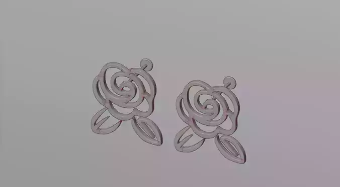 Rose earrings