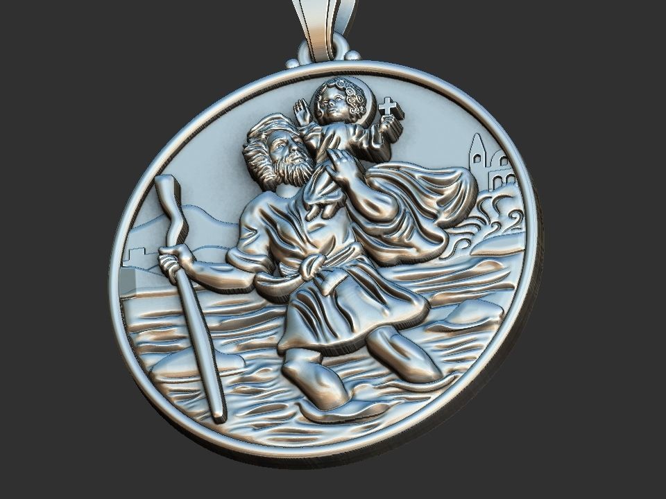 Saint Christopher - Sao Cristovao 3D print model_3