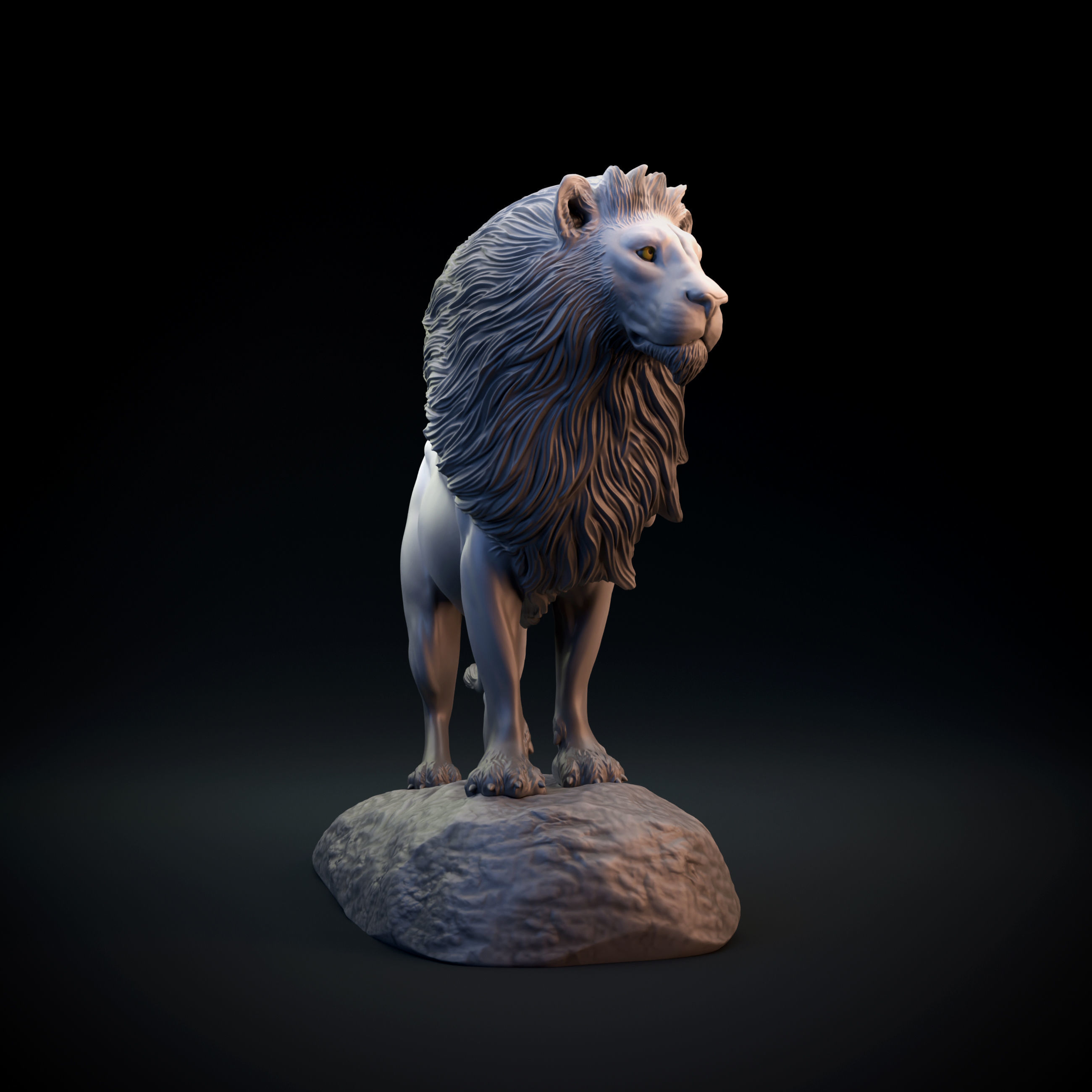 Lion - pre supported intended for 3D printing 3D print model_6