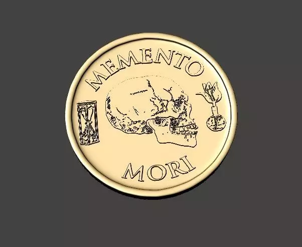 Memento Mori Coin 3d 3D print model_0