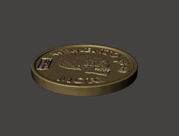 Memento Mori Coin 3d 3D print model_3