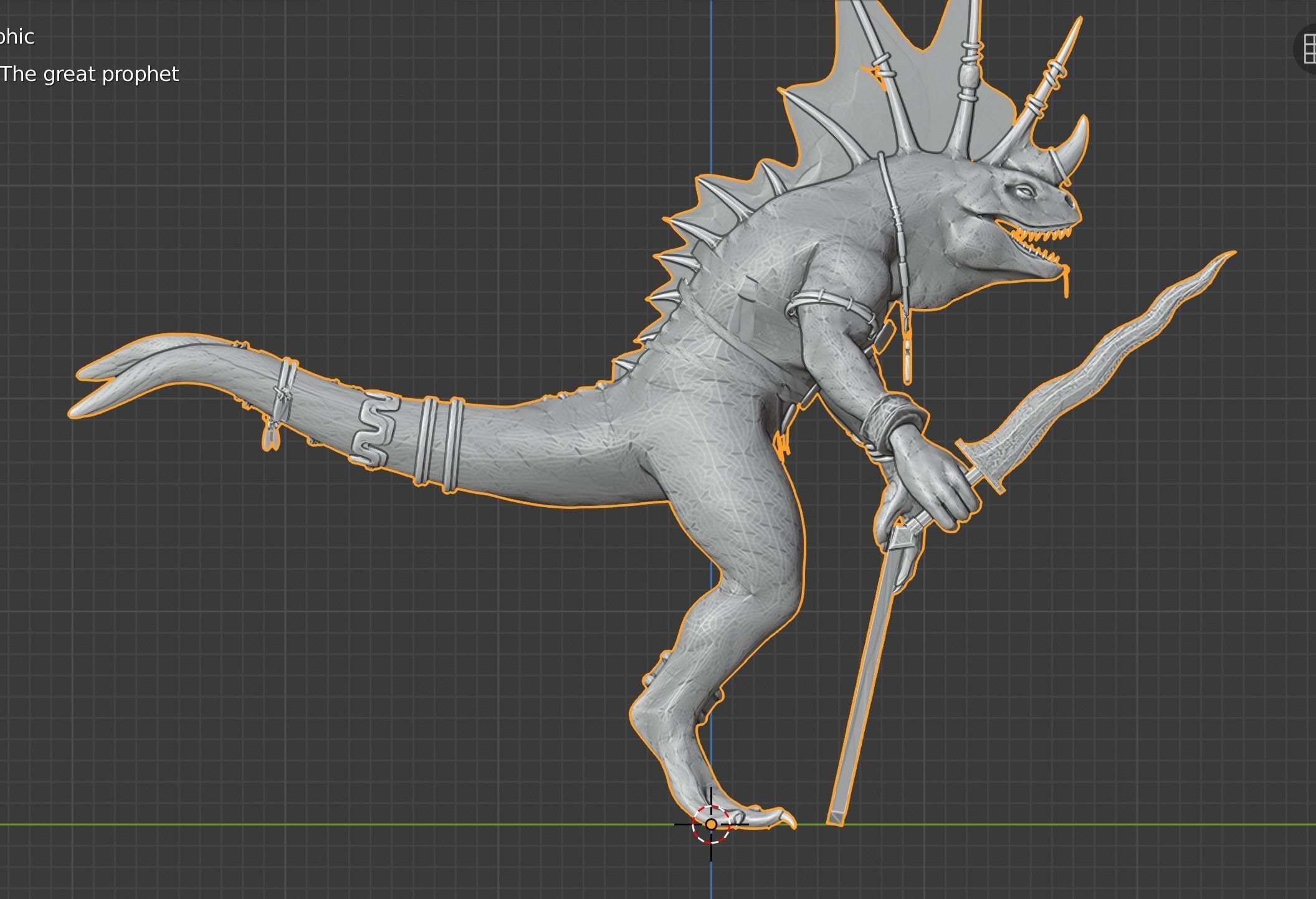 Age of hammer fanatic lizard 3D print model_9